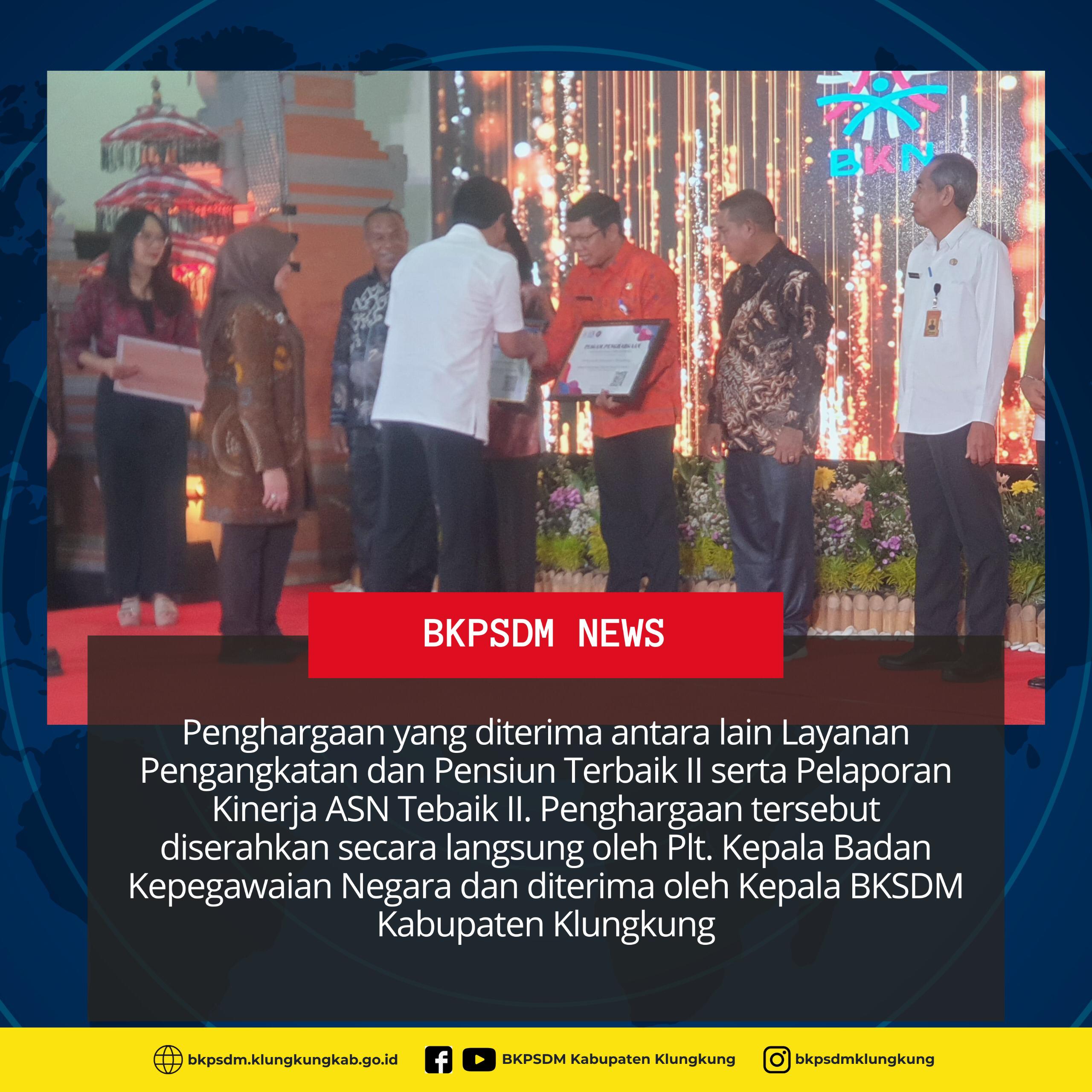 BKPSDM Meraih Penghargaan